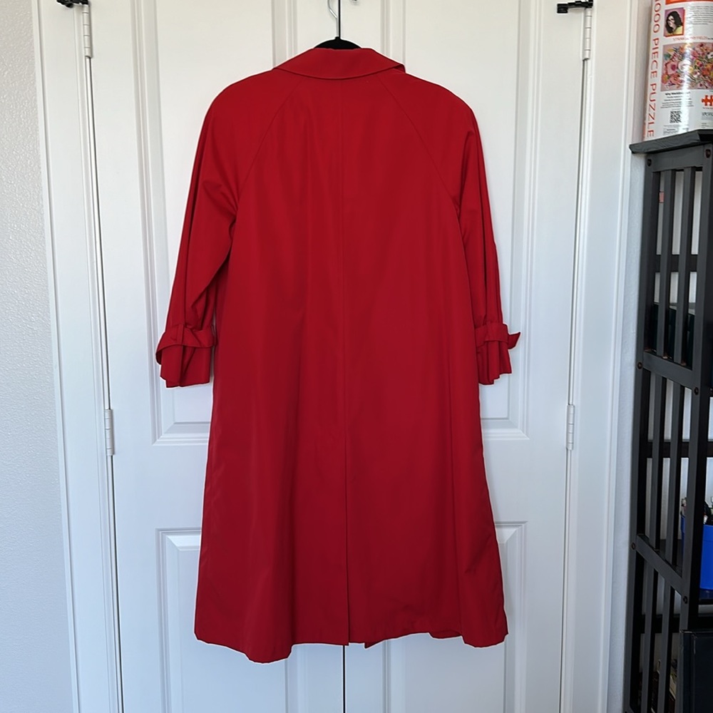 EUC Vintage London Fog Towne Edition Fully Lined Trench Coat Red Size 8 petite - Picture 10 of 16